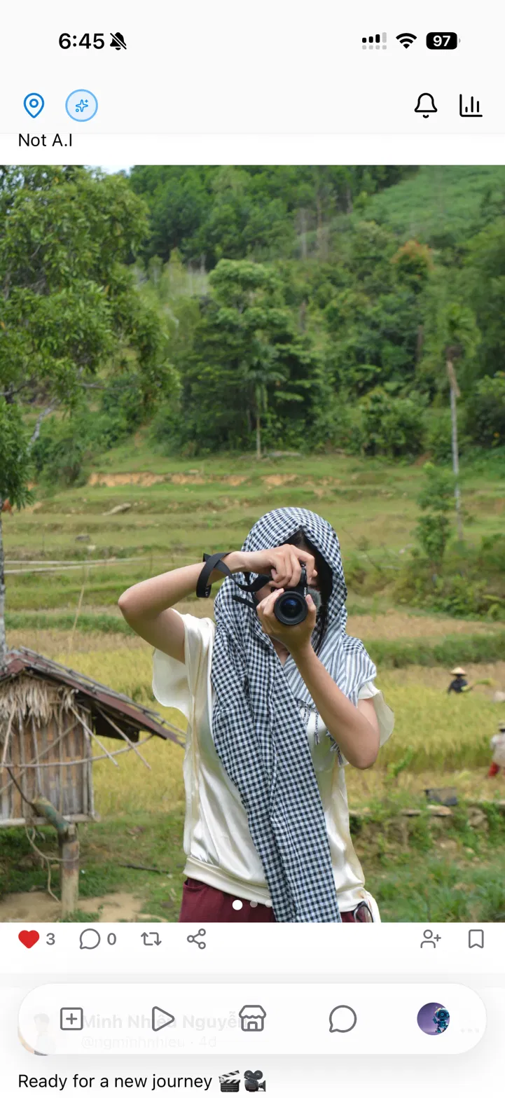 App feed — travel posts and stories