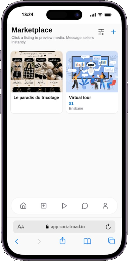 Mobile marketplace — listings and services